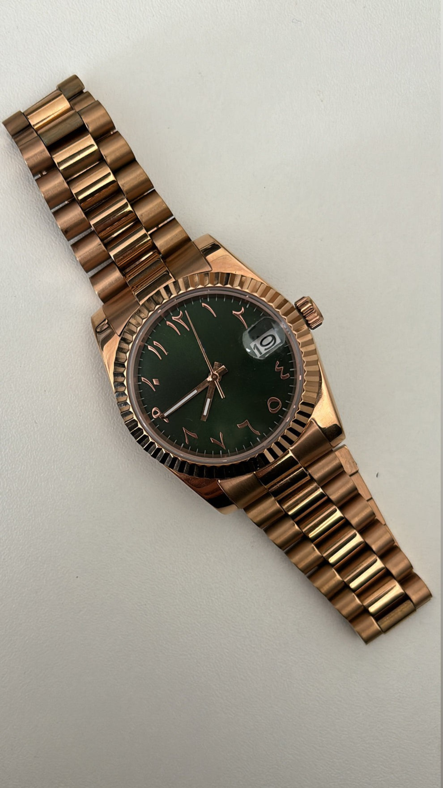 Green Dial & Gold Case (Arabic Numerals)